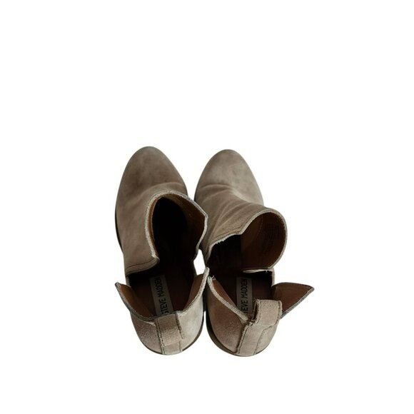 Steve Madden Sharini Taupe Suede‎ Cutout Booties 9M 3” Block Heel Ankle Boots - Picture 10 of 11